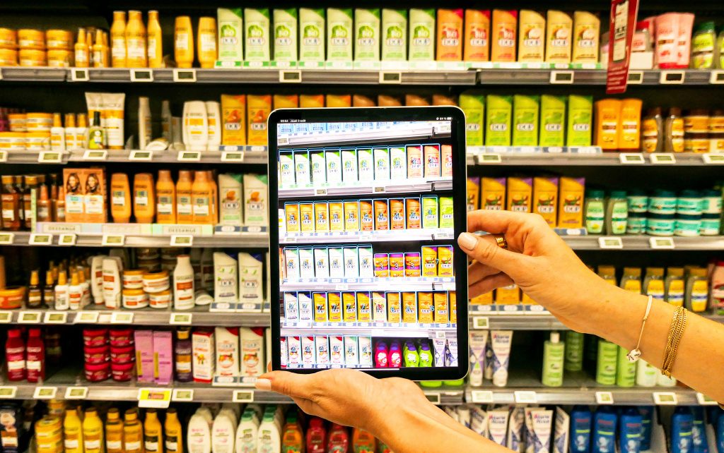 L'écran de l'application EasyPicky lorsque les forces de ventes réalise une reconnaissance de produits en vidéo pour un relevé linéaire.