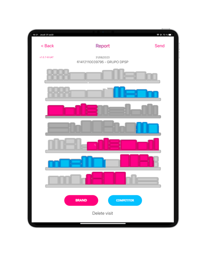 EasyPicky app showing brand and competitors products